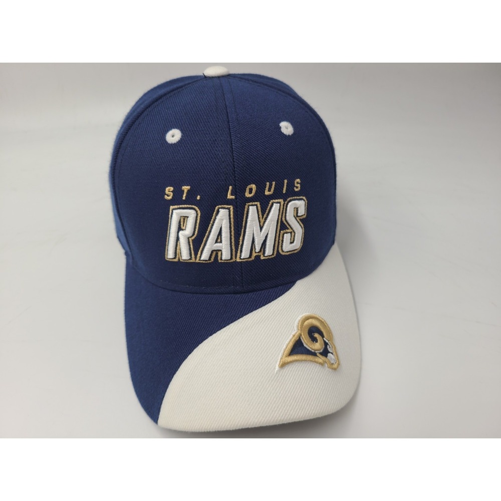 Vintage St Louis Rams Reebok Adjustable Hat Cap Wool Blend Men NFL Football Blue